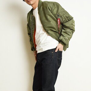 アルファインダストリーズ ALPHA INDUSTRIES MA-1 コアスペック CORE SPEC フライトジ ャケット ミリタリージャケット ナイロンジャケット アウター USサイズ ユニセックス アウター MA1 2000 ヴィンテージグリーン【EDWIN】