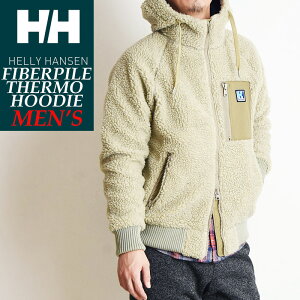 ヘリーハンセン HELLY HANSEN ファイバーパイルサーモフーディー メンズ FIBERPILE THERMO Hoodie パーカー フリースジャケット ボアジャケット HOE51964 HH オートミール