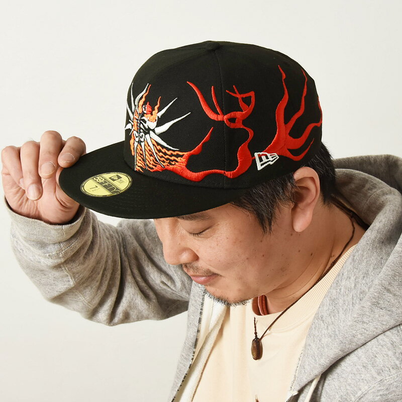 NEWERA 59FIFTY ニューエラ 岡本太郎 明日の神話 キャップ 平ツバ 帽子 ボックスロゴ メンズ レディース 12653866【gs2】