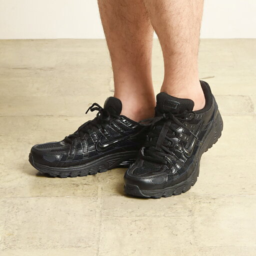 2025新作 ナイキ NIKE P-6000 ブラック スニーカー シューズ メンズ ランニングシューズ ロゴ ローカット 黒 CD6404 002 Black