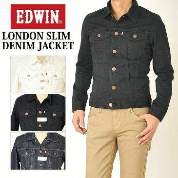 SALEセール10%OFF【送料無料】EDWIN エドウィン デニムジャケット/Gジャン EDWIN LONDON SLIM（ロンドンスリム）46289【郵便局/コンビニ受取対応】