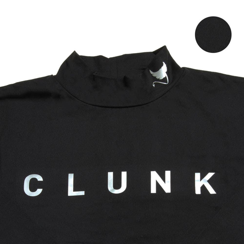 CLUNK ハイネック CL5QUG82 クランク CLUNKゴルフウェア トップス ブラック BK Ladys Ladys レディース れでぃーす 女性 ストレッチ 伸縮性 動きやすい 快適 定番シルエット スポーティー 無地 シンプル 合わせやすい コーディネート 可愛い