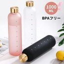 時間限定300円OFF ウォーターボトル Tritan 水筒 1000ml 1リットル タイムマーカー 目盛り 大容量 高品質 トライタン ポータブル 直飲み 目盛り付き 漏れ防止 BPAフリー 耐冷耐熱 運動 スポーツ クリア 軽量 四季通用 子供 大人 女の子 男の子 アウトドア トレーニング