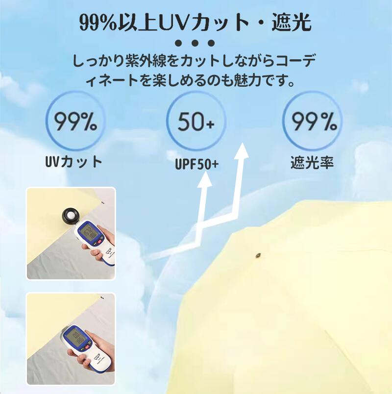 日傘 雨傘 折りたたみ傘　晴雨兼用 レディース 折りたたみ傘 遮熱 UPF50+ UVカット率99%・遮光率99％以上 撥水 8本骨 高強度グラスファイバー 耐風 軽量 持ちやすい コンパクト 手動開閉 紫外線対策 日焼け対策
