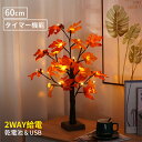 ブランチライト 60cm 2WAY USB給電式 乾電池式 タイマー 木目 楓 紅葉 ヘーゼルナッツ 卓上 LED ブランチツリー イルミネーション 間接照明 暖色 クリスマス Christmas Xmasツリー 電飾 飾り 北欧風