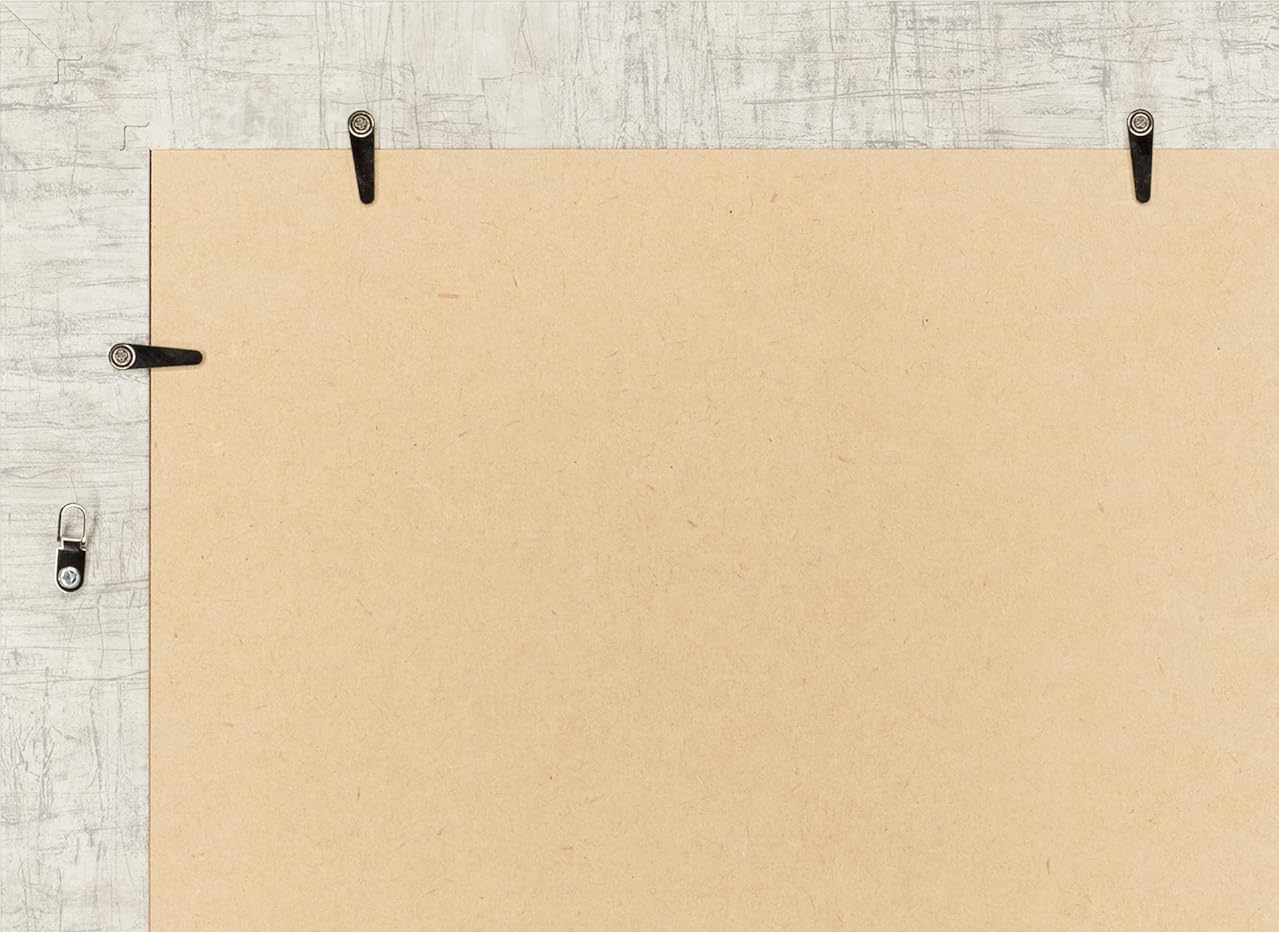 正方形額縁 500角 500×500mm ホワイト系 ストーンホワイト 樹脂製 UVカットアクリル仕様 3本針フック付 APS-05 アートポスター・デザインアート・水彩画・スクエア写真など 【東北・北海道・沖縄・離島は配送不可】