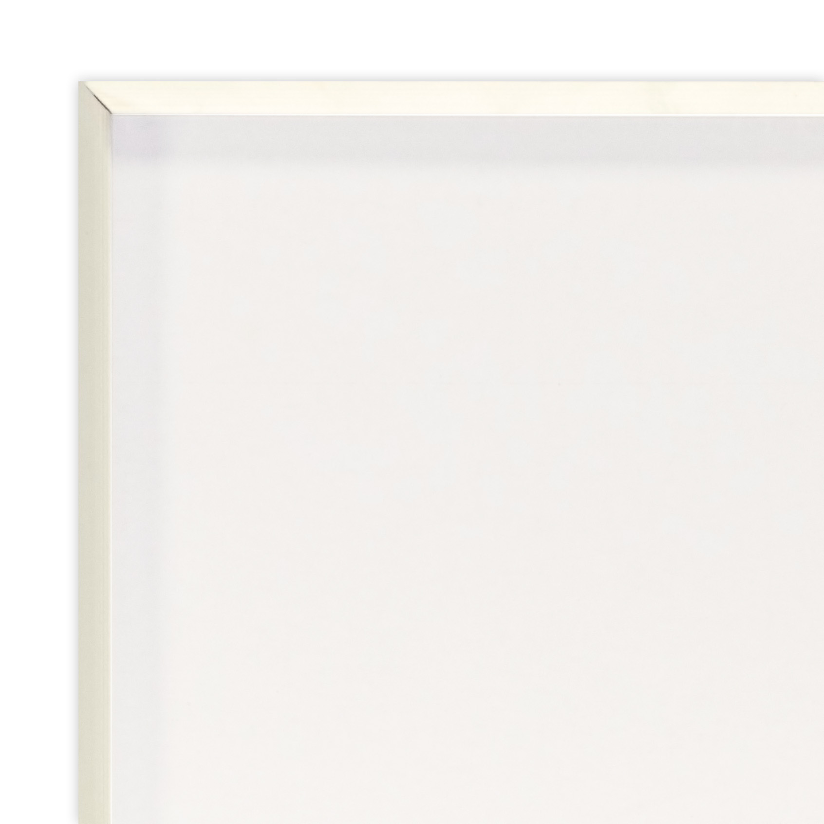 正方形額縁 950角 950×950mm ホワイト アルミ製 UVカットアクリル仕様 なしフック付 CUT 大型アート・店舗ディスプレイなど 大型商品 【受注生産品のため返品不可】【東北・北海道・沖縄・離島は配送不可】