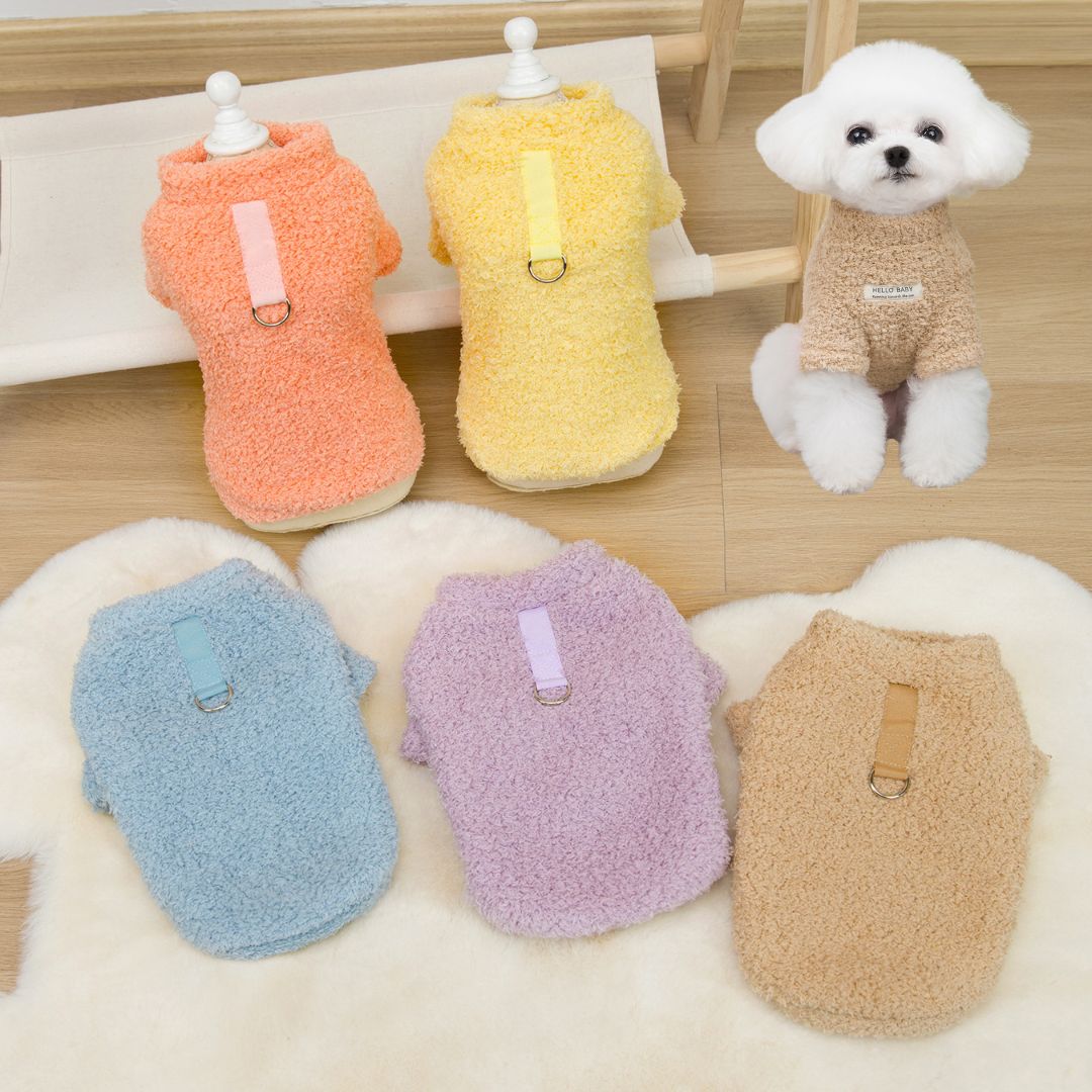 犬 服 ふわふわ ボア ハーネス対応 秋 冬 防寒 着せやすい ドッグウェア 小型犬 中型犬 トイプードル ..