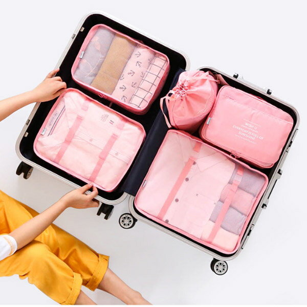 【1000円クーポン】トラベル収納ポーチ 6点セット 旅行用 収納袋セットトラベルセット パッキングポーチ トラベルポーチ セット 旅行 ポーチ ポーチ ガジェット パッキング トラベル ポーチ ポーチ セット トラベルケース 旅行便利グッズ germey-10000926 海外子供服セレクトショップGermey サンプル画像3