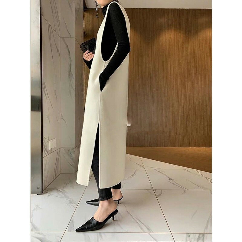 ワンピース おしゃれ かわいい ジレ ベスト ロング ワンピース ロングワンピース マキシワンピース 体型カバー スカート Vネック 大人 きれいめ ロングスカート ノースリーブ ロング マキシ ロング丈 シンプル 上品 レディース