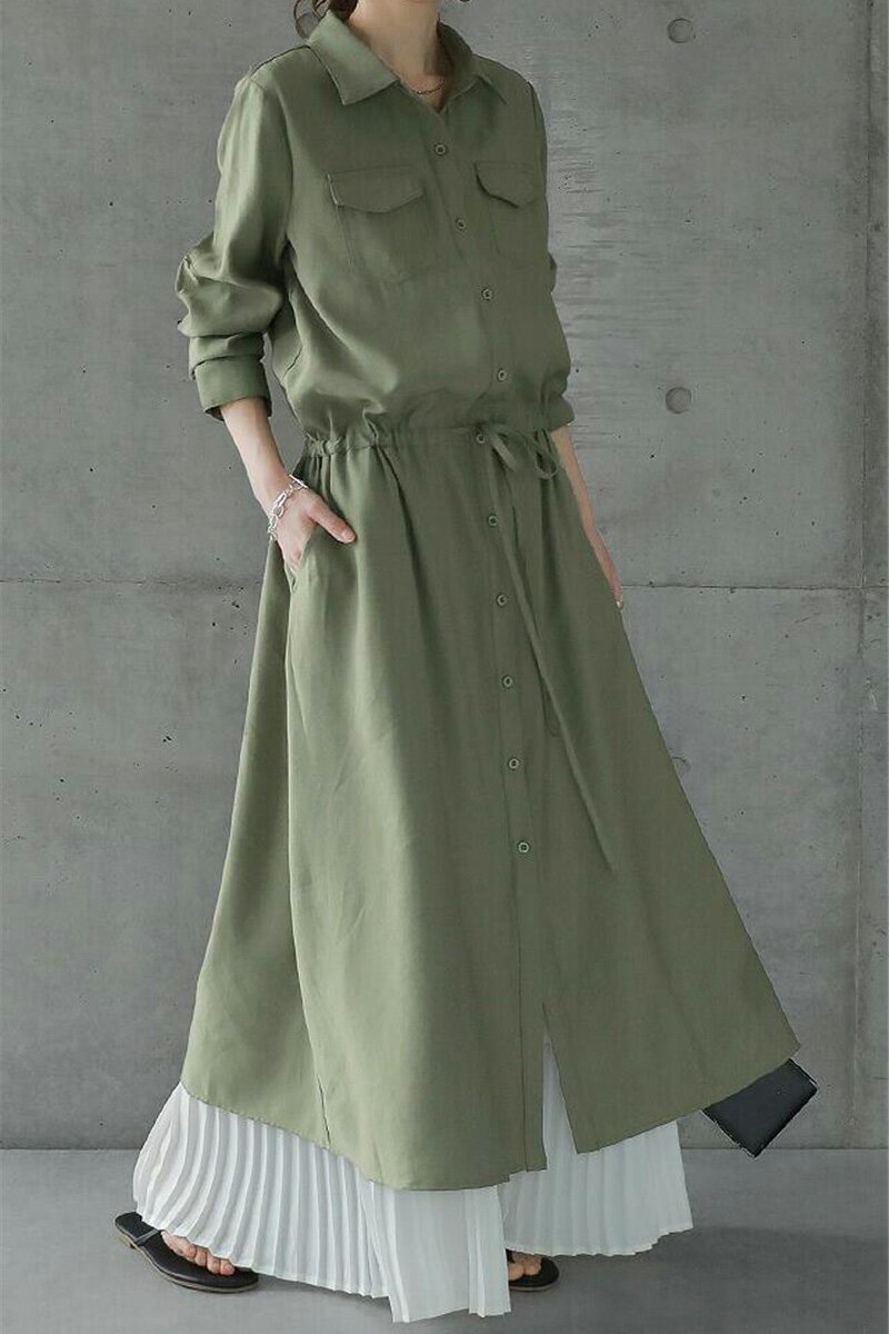 【LINEで100円引】ワンピース ロングワンピース シャツワンピース シャツ ブラウス ワンピ シャツワンピ ロング マキシ マキシワンピース レディース 長袖 羽織 大きいサイズ きれいめ おしゃれ かわいい 体型カバー