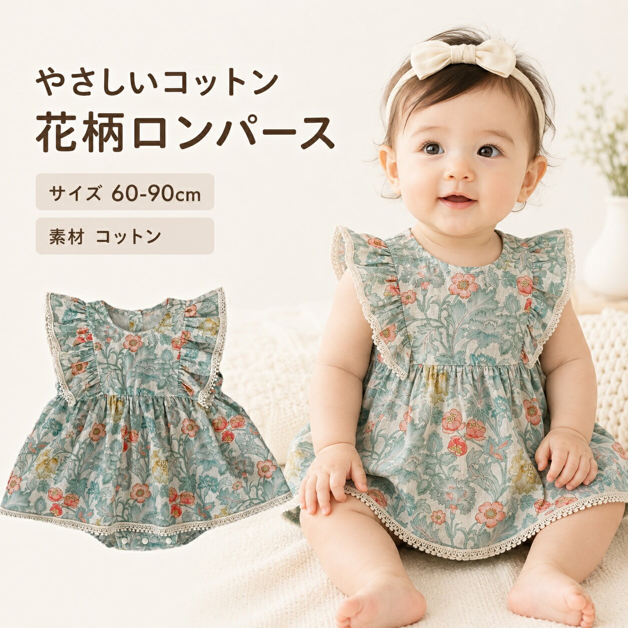 \SS限定20P+最大40％OFFクーポン/★即納有り★ ベビー服 ワンピース 長袖 2点セット 女の子 キッズ 子供 ふんわり ベビーロンパース カーディガン&ロンパース チェック柄 オールインワン ベビー 姉妹服 日常 おでかけ プレゼント シンプル 春 夏 秋 可愛い