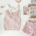 ベビー服 ニット ノースリーブ トップス サマーニット 丸首 フリル ベビー 赤ちゃん 赤ちゃん服 子ども 子供服 子ども服 キッズ ホワイト ピンク ギフト ...