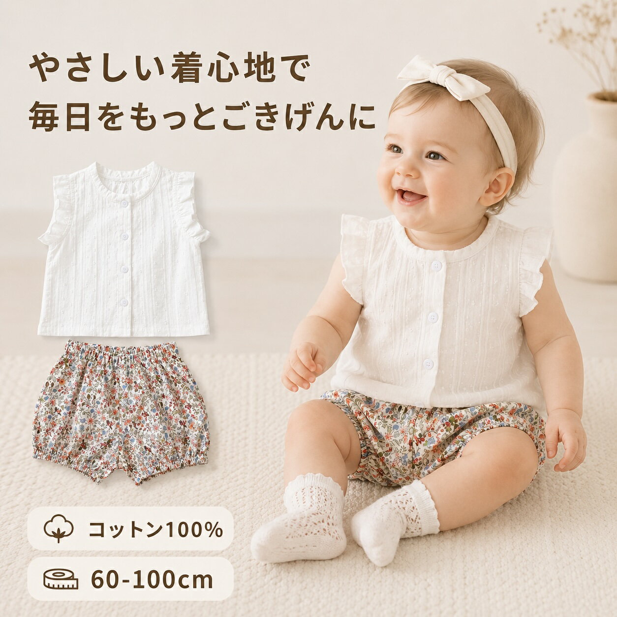 楽天市場】子供服 女の子 80 夏 セットアップの通販
