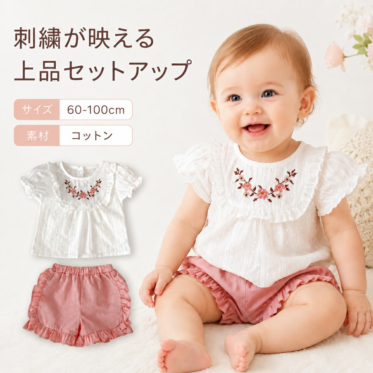 楽天市場】子供服 女の子 80 夏（上下セット・セットアップ｜ベビー
