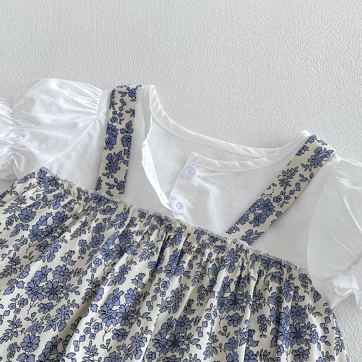 【1000円クーポン】ベビー ロンパース 女の子 ワンピース風 コットン100% 花柄 赤...