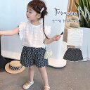 \ポイント5倍/女の子 トップス 半袖 パンツ セットアップ ブラウス 上下セット シャツ 夏 かわいい おしゃれ 白 キッズ 子ども服 子供 子供服 キッズ ...