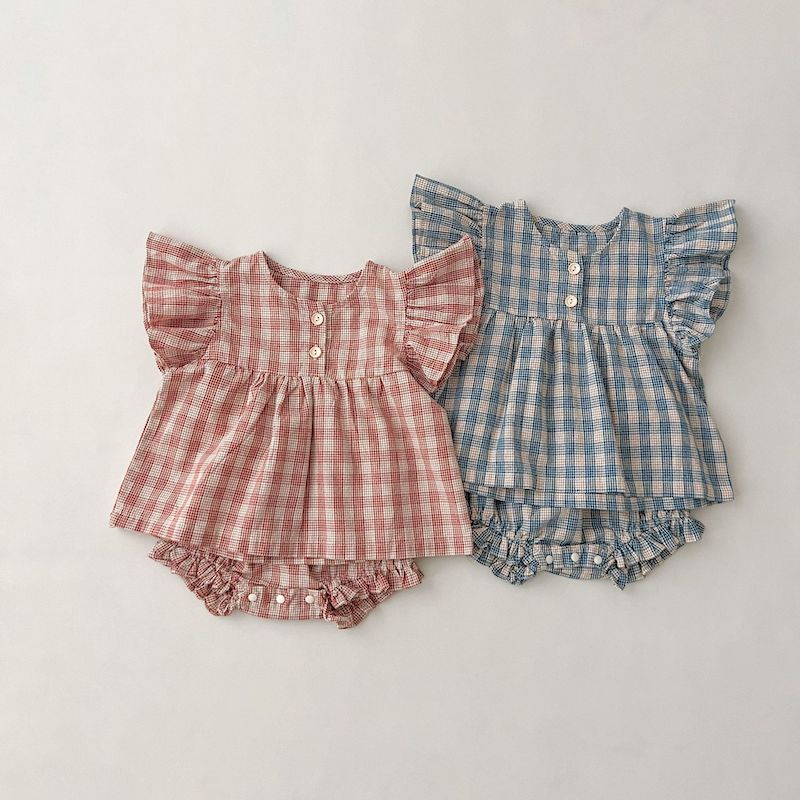 ベビー服 女の子 赤ちゃん 半袖 セットアップ コットン 綿 トップス 短パン 女の子...