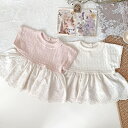 トップス 女の子 半袖 ブラウス プルオーバー レース フリル おしゃれ かわいい ベビー ベビー服 服 赤ちゃん 赤ちゃん服 子ども 子供 子供服 子ども服 ...