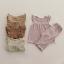\ポイント5倍/パジャマ キッズ 女の子 半袖 夏 ベビー ベビー服 赤ちゃん 赤ちゃん服 服 涼しい ルームウェア 上下セット かわいい 無地 シンプル セッ...