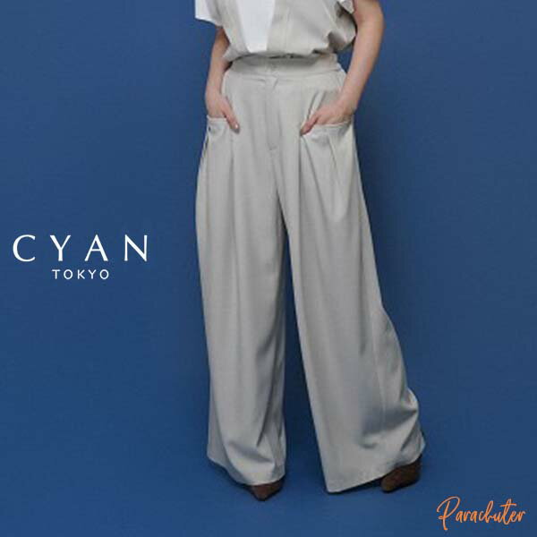 シアン トーキョー Wタックストレッチワイド 601476 2026 summer collection 人気 30代 40代 50代 60代 セレクトショップ パラシューター シアン 横浜セレクトショップ 公式 オンラインショップ 正規取扱店