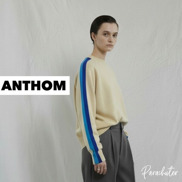 乐天商城 - ご予約POINT UP【ANTHOM】アントム ショルダー配色ライン KNIT A41535 人気 30代 40代 50代 60代 セレクトショップ パラシューター 公式 オンラインショップ 正規取扱店
