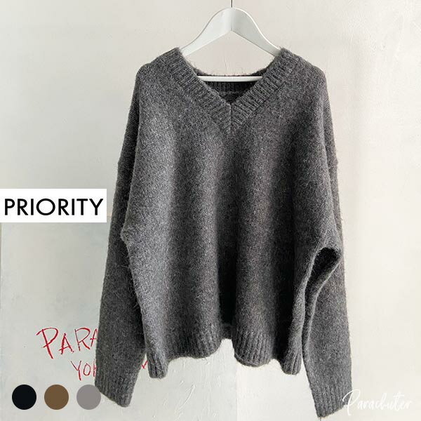 PRIORITY 長袖ニットセーター 楽天市場】プライオリティ ニットの通販