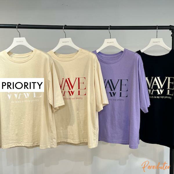 【PRIORITY】プライオリティ カポック混 デザインTシャツ P61042 HW 人気 30代 40代 50代 60代 プライオリティー セレクトショップ パラシューター 公式 オンラインショップ 正規取扱店