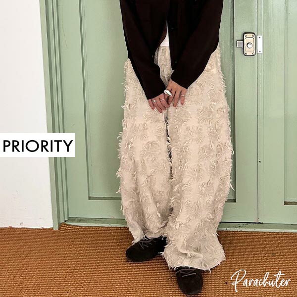 Rakuten - ご予約商品 【PRIORITY】プライオリティ フリンジジャガードパンツ　P66184AI 2026 ご予約 人気 30代 40代 50代 60代 セレクトショップ パラシューター オンラインショップ 正規取扱店