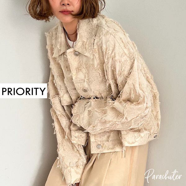 Rakuten - ご予約商品 【PRIORITY】プライオリティ フリンジジャガードGジャン　P66183AI 2026 ご予約 人気 30代 40代 50代 60代 セレクトショップ パラシューター オンラインショップ 正規取扱店