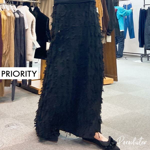Rakuten - ご予約商品 【PRIORITY】プライオリティ フリンジジャガードスカート　P66187AI 2026 ご予約 人気 30代 40代 50代 60代 セレクトショップ パラシューター オンラインショップ 正規取扱店