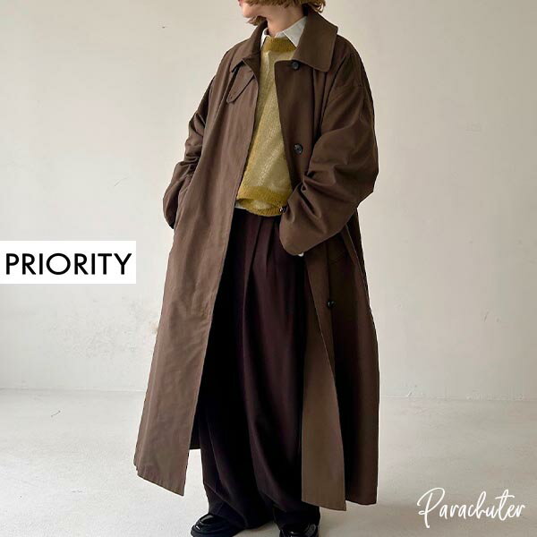 Rakuten - ご予約商品 【PRIORITY】プライオリティ オーバーステンカラーコート　P66240OS 2026 ご予約 人気 30代 40代 50代 60代 セレクトショップ パラシューター オンラインショップ 正規取扱店