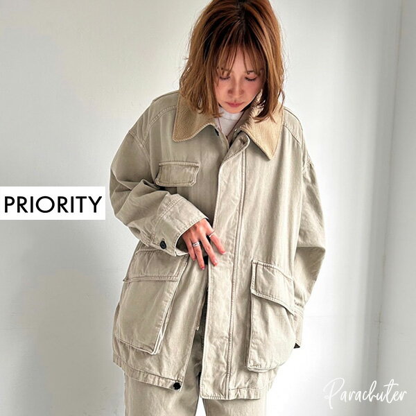 Rakuten - ご予約商品 【PRIORITY】プライオリティ コーデュロイカラーブルゾン　P66181AI 2026 ご予約 人気 30代 40代 50代 60代 セレクトショップ パラシューター オンラインショップ 正規取扱店