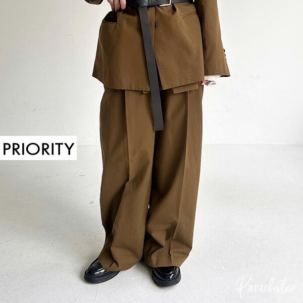 Rakuten - ご予約商品 【PRIORITY】プライオリティ ダブルタックパンツ　P66168HW 2026 ご予約 人気 30代 40代 50代 60代 セレクトショップ パラシューター オンラインショップ 正規取扱店
