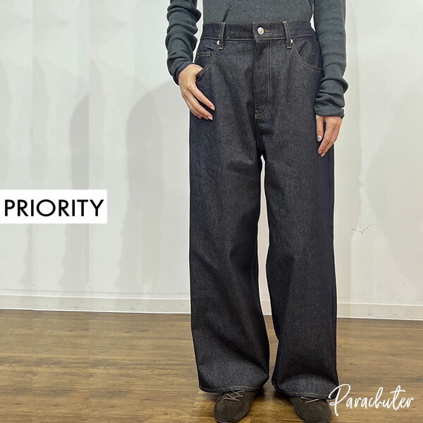 Rakuten - ご予約商品 【PRIORITY】プライオリティ ルーズポーイフレンドデニム P66185AI 2026 ご予約 人気 30代 40代 50代 60代 セレクトショップ パラシューター オンラインショップ 正規取扱店