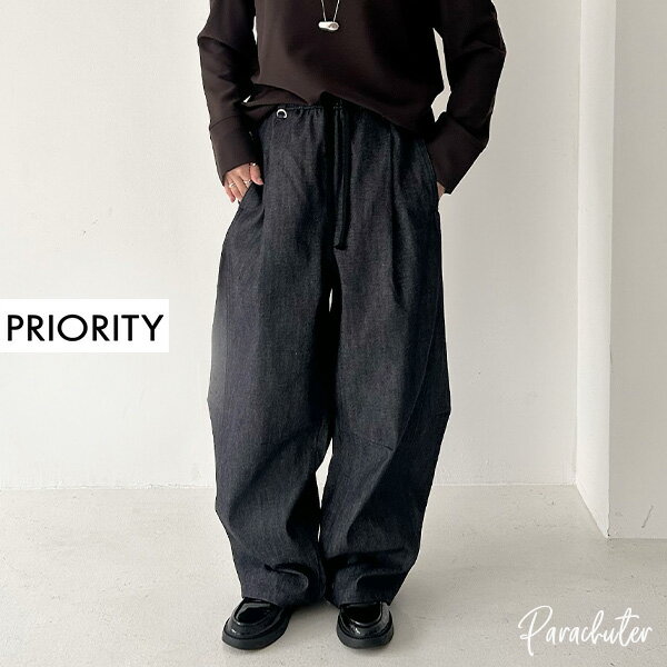 Rakuten - ご予約商品 【PRIORITY】プライオリティ カーヴィーデニムパンツ P66186AI 2026 ご予約 人気 30代 40代 50代 60代 セレクトショップ パラシューター オンラインショップ 正規取扱店