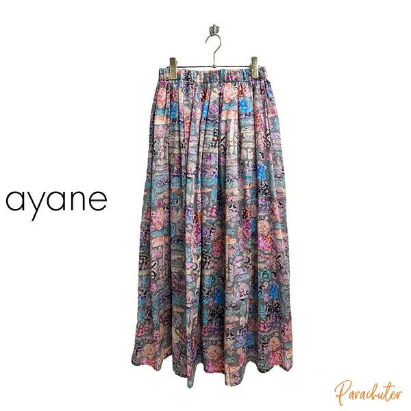 Rakuten - 2026 SUMMER COLLECTION【ayane】アヤン 826531 ヨーロッパプリントギャザースカート 夏 人気 30代 40代 50代 60代 セレクトショップ パラシューター アヤン ayane オンラインショップ 正規取扱店