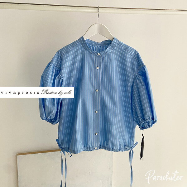 乐天商城 - 【vivapresto】ヴィヴァプレスト 622408 ストライプブラウス ROBE ローブ BLUE FRONCE ブルーフロンセ 人気 30代 40代 50代 60代 セレクトショップ パラシューター 公式 オンラインショップ 正規取扱店