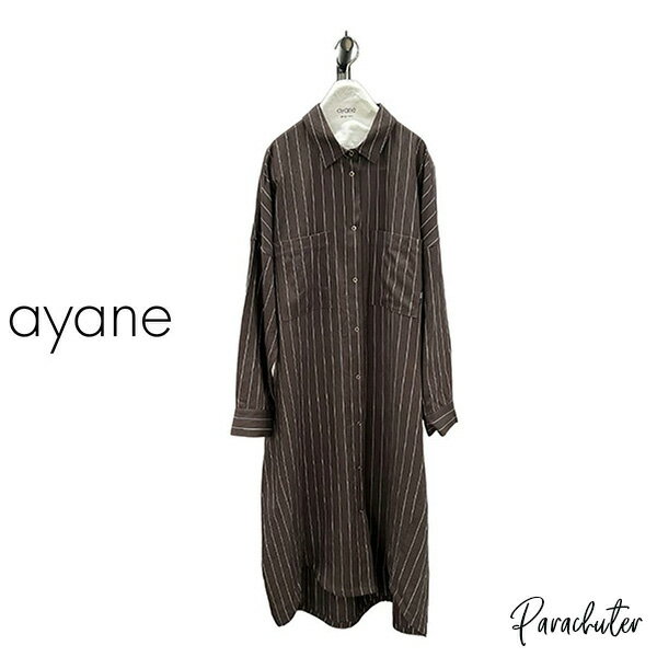乐天商城 - 【ayane】アヤン ピンストライブロングシャツ 836618 2026 mid-summer ご予約 人気 30代 40代 50代 60代 セレクトショップ パラシューター アヤン ayane オンラインショップ 正規取扱店