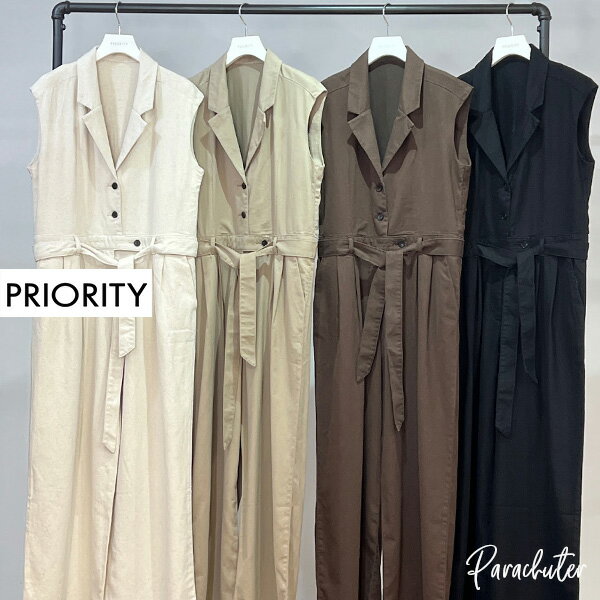 乐天商城 - 【PRIORITY】プライオリティ テーラーカラージャンプスーツ P62028AI 人気 30代 40代 50代 60代 プライオリティー セレクトショップ パラシューター 公式 オンラインショップ 正規取扱店