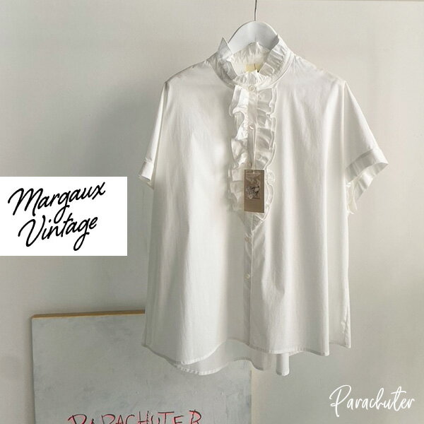 乐天商城 - 【MARGAUX VINTAGE】マルゴーヴィンテージ フリルシャツ MG BL - 26044 - S 2026 ご予約 人気 30代 40代 50代 60代 セレクトショップ パラシューター オンラインショップ 正規取扱店