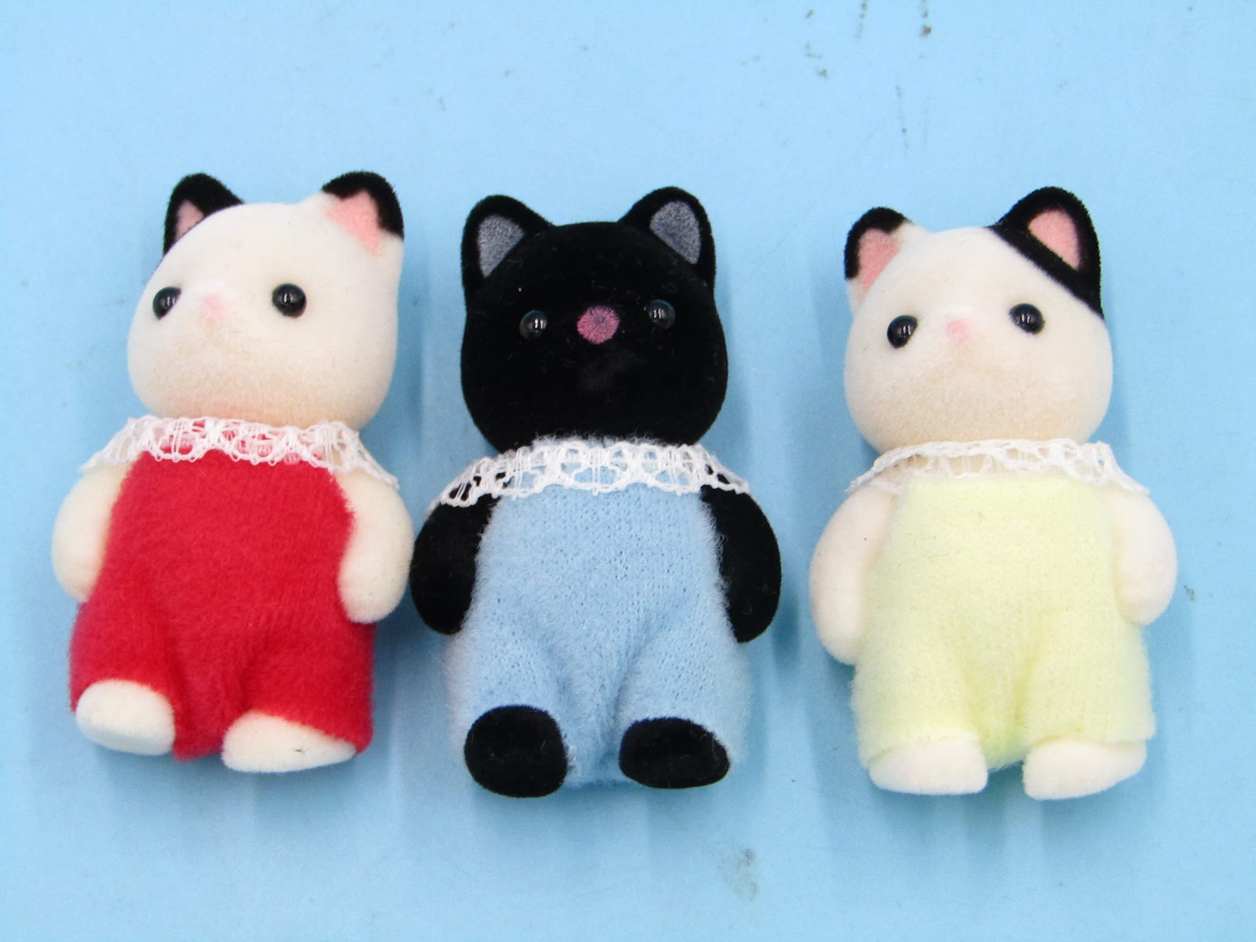 yÁzCalico Critters Tuxedo Cat Triplets@Ȃ