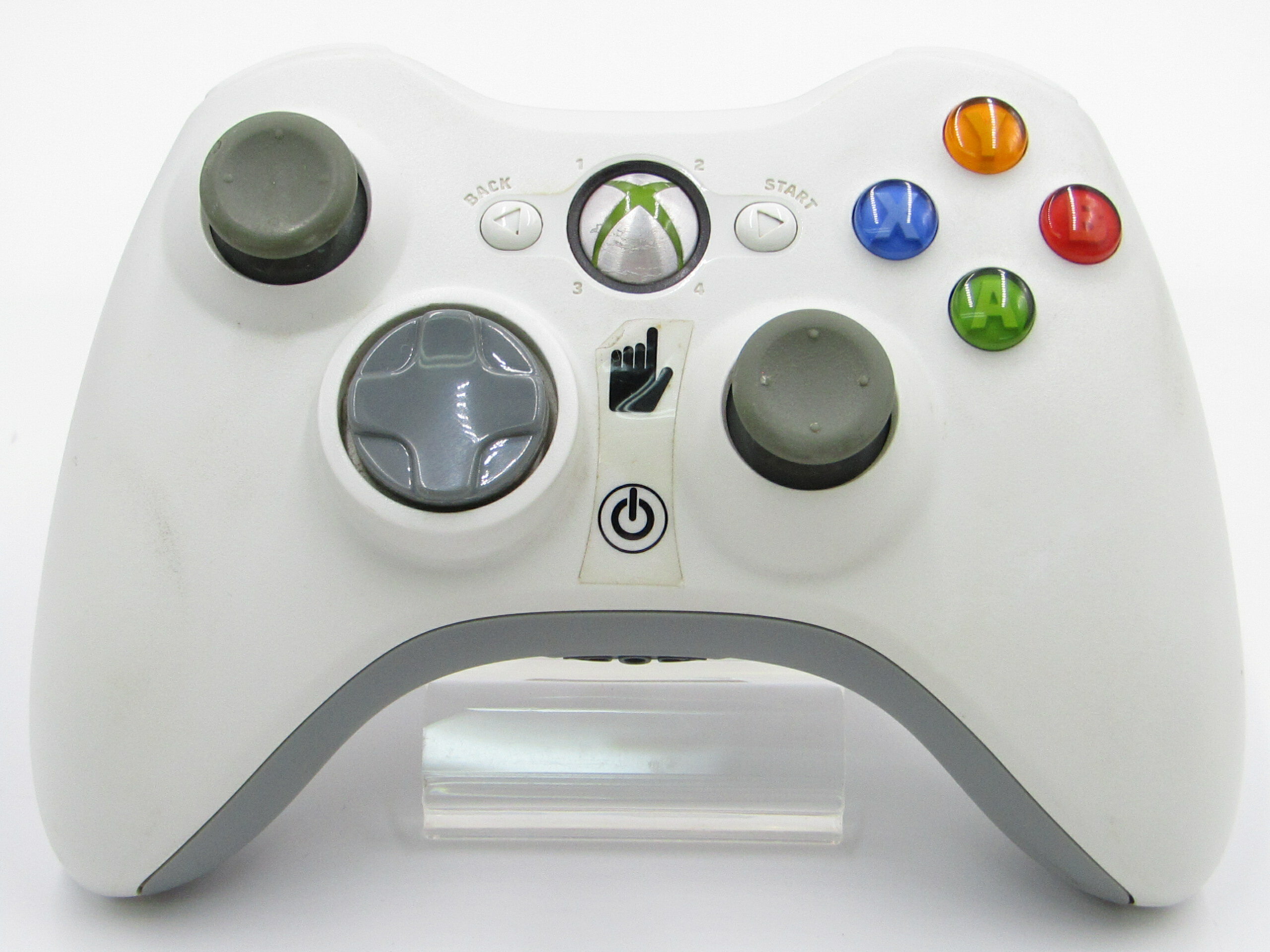 【中古】ワイヤレスコントローラー ピュアホワイト XBOX360ハード　箱なし