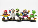 【中古】amiibo 大乱闘スマブラシリーズ 5種セット マリオ ドクターマリオ ルイージ ワリオ ヨッシー 箱なし