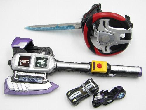 【中古】「仮面ライダードライブ」 おもちゃ DXハンドル剣 DXシンゴウアックス 2点セット　箱なし