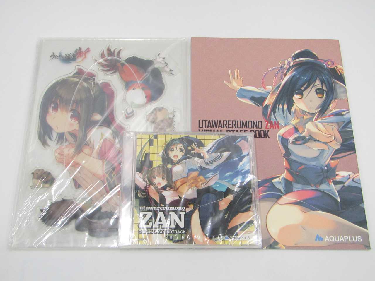 【中古】うたわれるもの斬 オリジナルサウンドトラックCD＋ビジュアルスタッフブック＋アクリルキャラクタープレート 3点セット