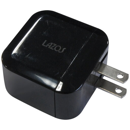 Lazos AC充電器 2口 2.4A ブラック L-AC2.4-B Lazos AC充電器 2口 2.4A ブラック L-AC2.4-B