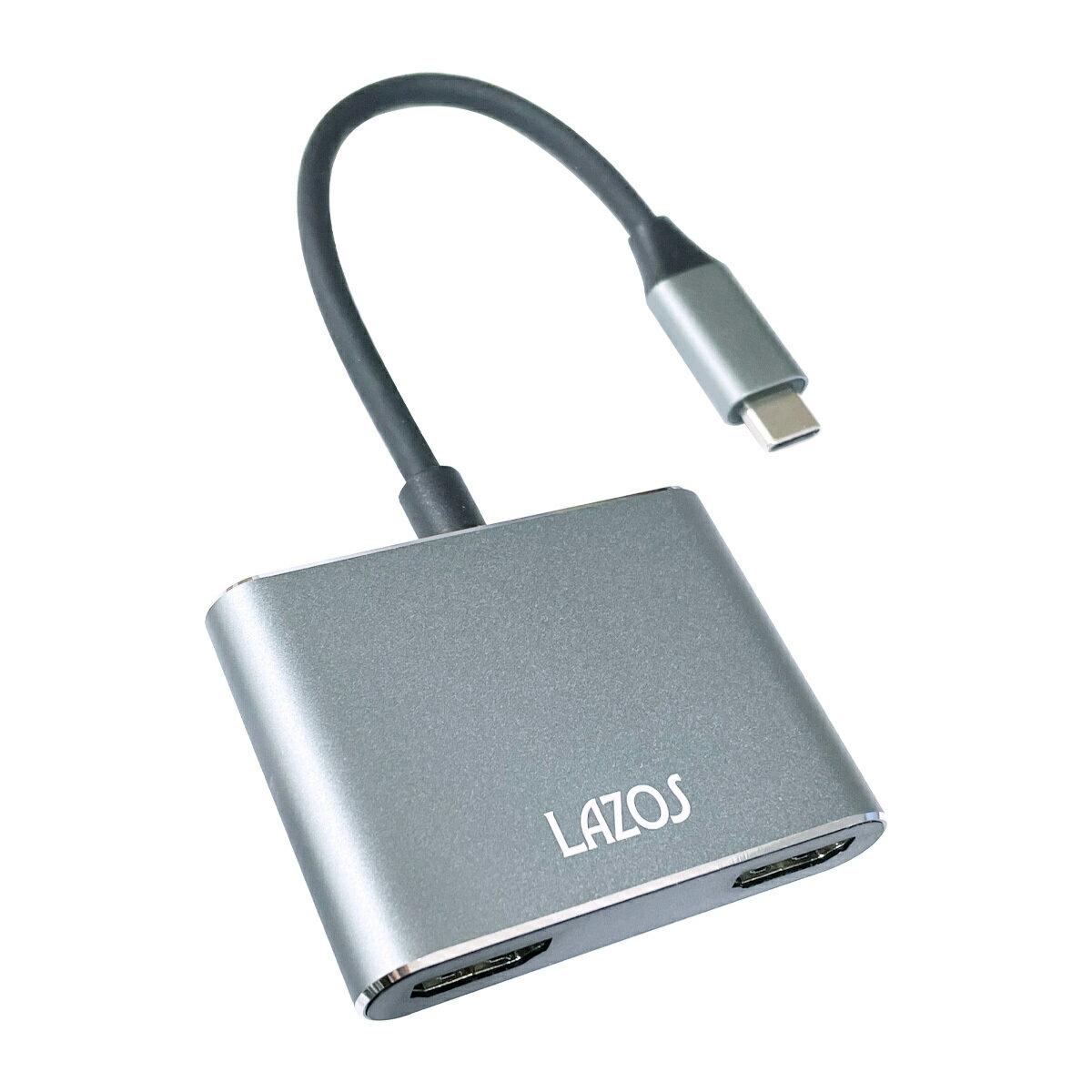 Lazos　 Type-C 2in1 変換アダプター L-CH2