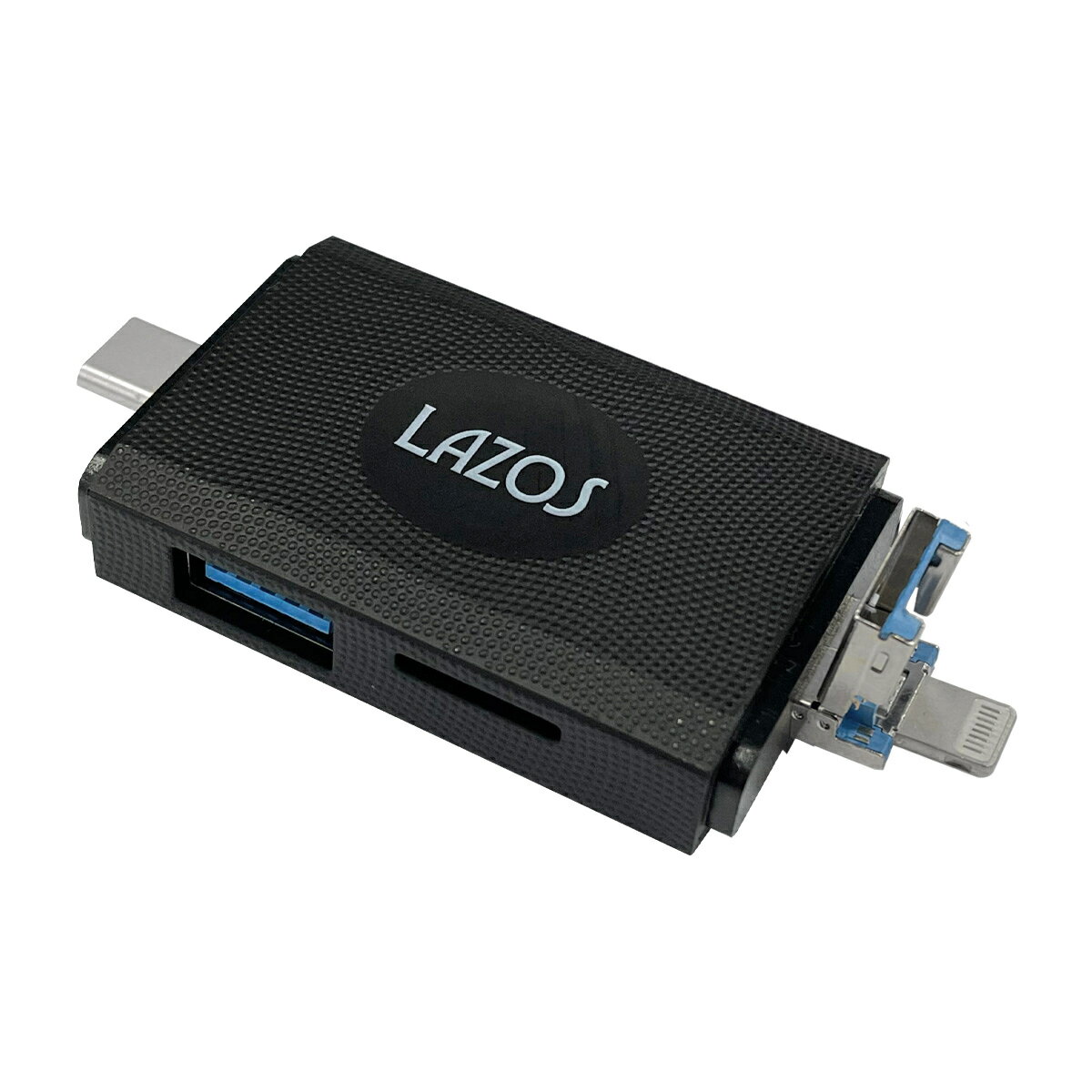 乐天商城 - Lazos　マルチカードリーダー Lightning/Type-C/USBプラグ　L-MCR-L