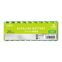 LAZOS 単3 アルカリ 乾電池 20本入り かんでんち 電池 でんち LA-T3X20 B-LA-T3X20 らそす ラソス
